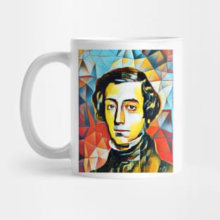 Alexis de Tocqueville Abstract Portrait | Alexis de Tocqueville Artwork 2 Mug